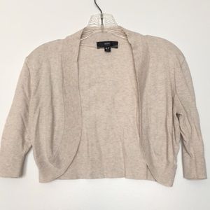 Mossimo Neutral Colored Cropped Open Cardigan